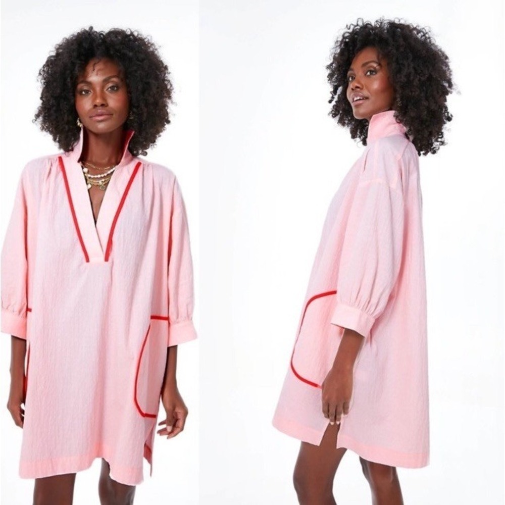 Pomander Place Pink Salt Lizzie Swim Coverup Size XL Vacation Resort Preppy